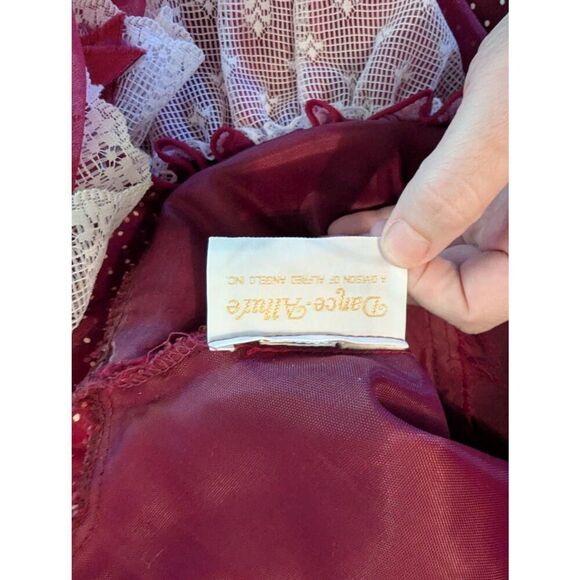 Vintage 70s Dance Allure Women's Size Small Cottagecore Prairie Maxi Dress Gown - Picture 6 of 7